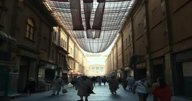a photorealistic picture of inside the busy streets ancient Greece city during the time when Aristotle lived
