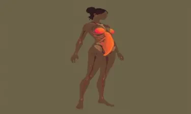 womans body educational graphic