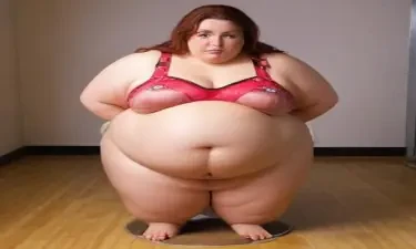 fat women 1000 lbs with giant round belly that touches the floor