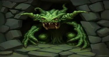 a  warpstone mold monster found in the basement of an abandoned estate in Mordheim from Warhammer.