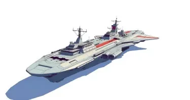 one, Zentraedi style, Soviet, Sci-Fi, space aircraft carrier, on a white background
