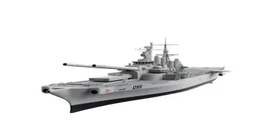 one, Soviet, Sci-Fi, Space aircraft carrier, battleship gun turrets, on a white background