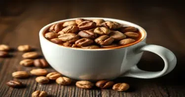 COFFEE CUP FILLED WITH NUT AND BOLTS