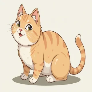 cat, clipart style illustration