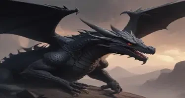 An ancient balck dragon, bloated on excess and full of hatred