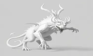 An all white displacer beast