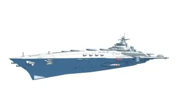 one, Zentraedi style, Soviet, Sci-Fi, space aircraft carrier, on a white background