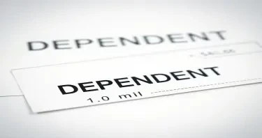 A paycheck with "DEPENDENT" stamped on it for life insurance, have it with a value of 1 million dollars( put in in English)