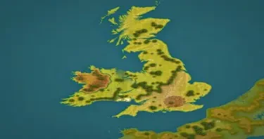 map of old england as if it has aged 500 years