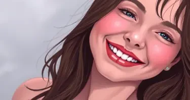 Beautiful girl with sexy face smiling