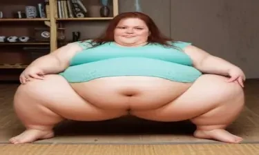 fat women 1000 lbs with giant round belly that touches the floor