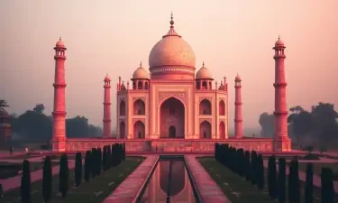Imagine Taj Mahal in Pink Colour