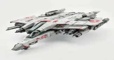 one, Robotech A.R.M.D. Platform, Soviet, Sci-Fi, space aircraft carrier, on a white background