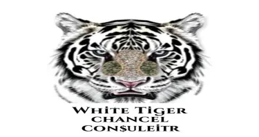 Use the second to last image andand below the picture place White Tiger Channel Counsulting in bold arial and make the writing black and center the picture