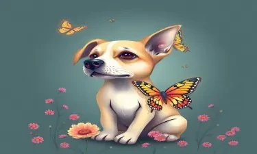 Dog and Butterfly