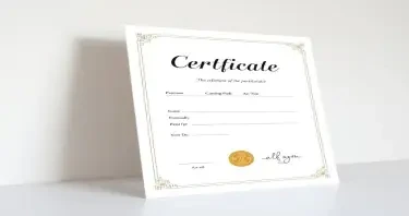 certificate a4 simple