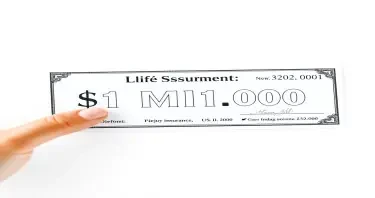 Life insurance check  1 million dollars (In American)