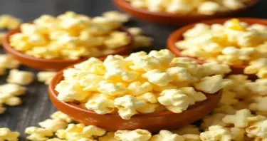 A bowl of delicious buttery popcorn