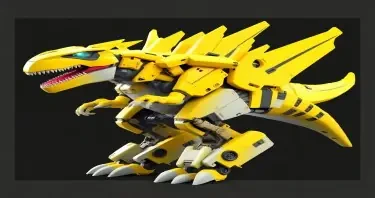 Robot dinosaur transformer that also transforms into an attack boat