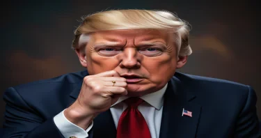donald trump picks his nose