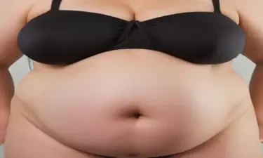 sexy very fat woman with big obese belly