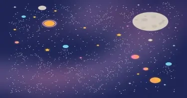 a simplistic cartoon galaxy