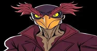 Draw a fictional villainous looking comic character BIRDMAN