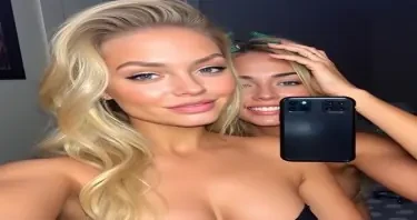 NSFW curvy blonde girlfriend selfie