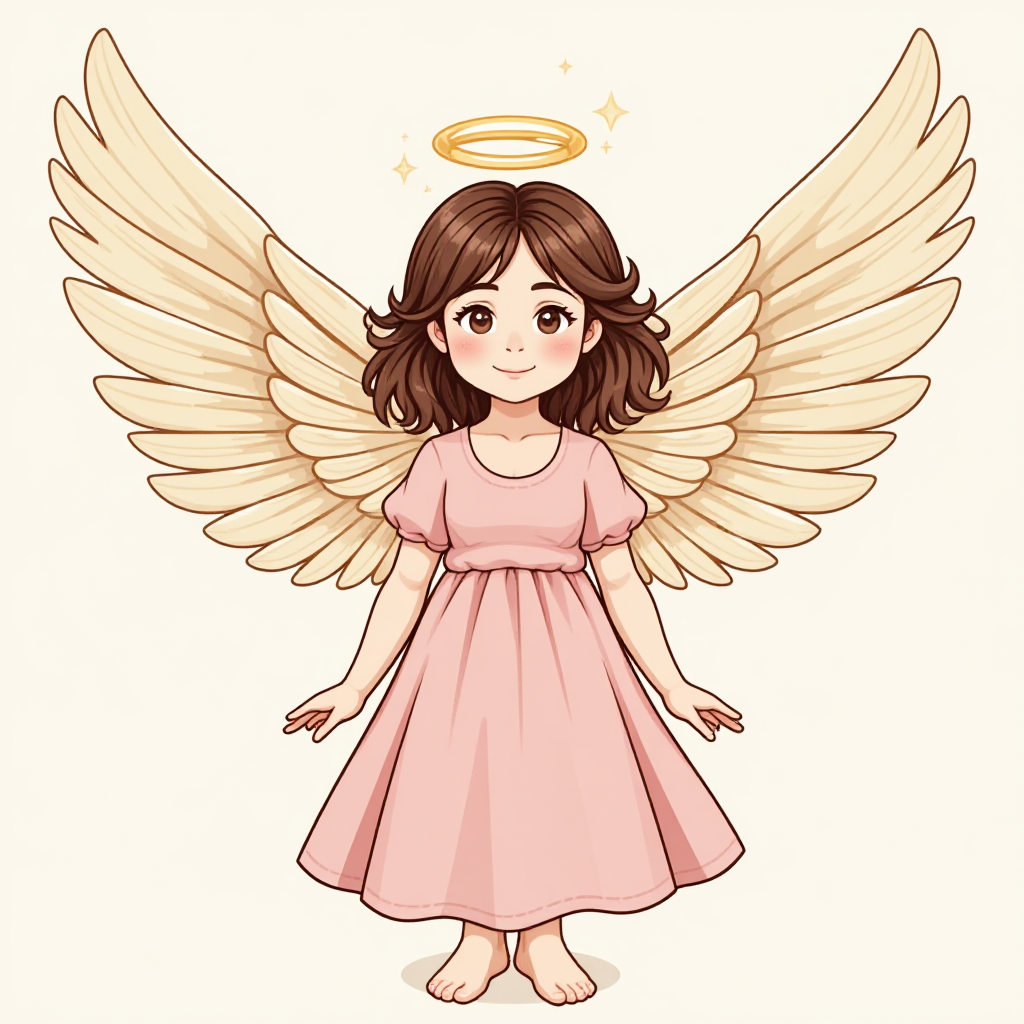 Angel, clipart style illustration