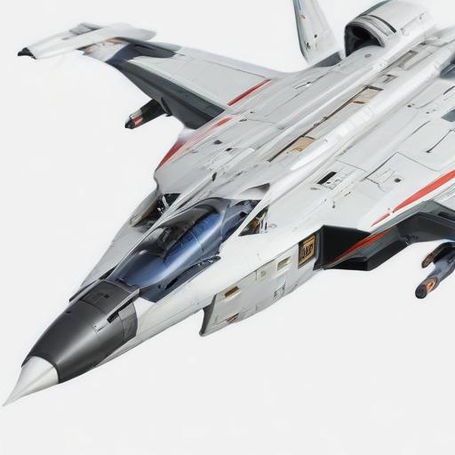 Chinese, Chengdu J-20 style, anime, laterally symmetrical, Macross Valkyrie, Gerwalk Mode, with arms & GU-11 Gun Pod,on a white background