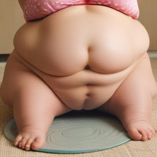 super fat women with giant round belly that touches the floor