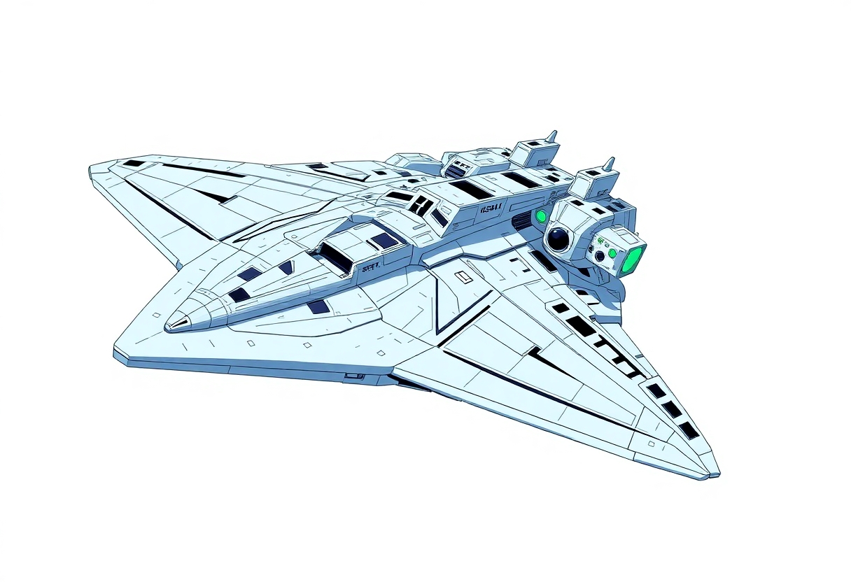 Zentradi Space Battlecruiser on a white background